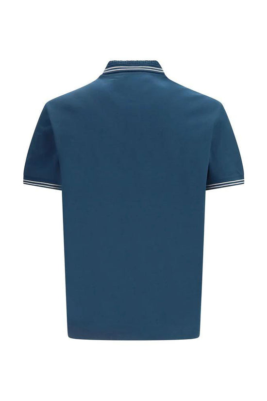 Versace Blaues Baumwoll-Poloshirt by Versace