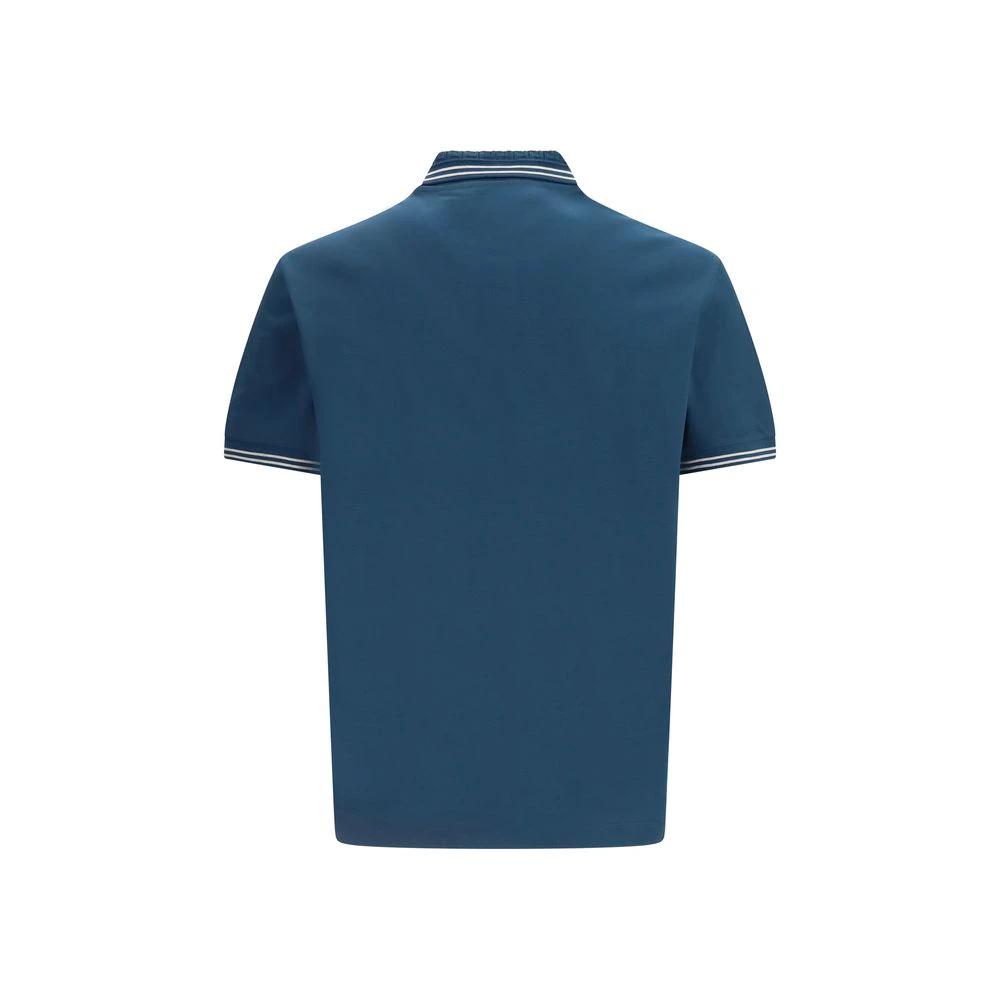 Versace Blaues Baumwoll-Poloshirt by Versace