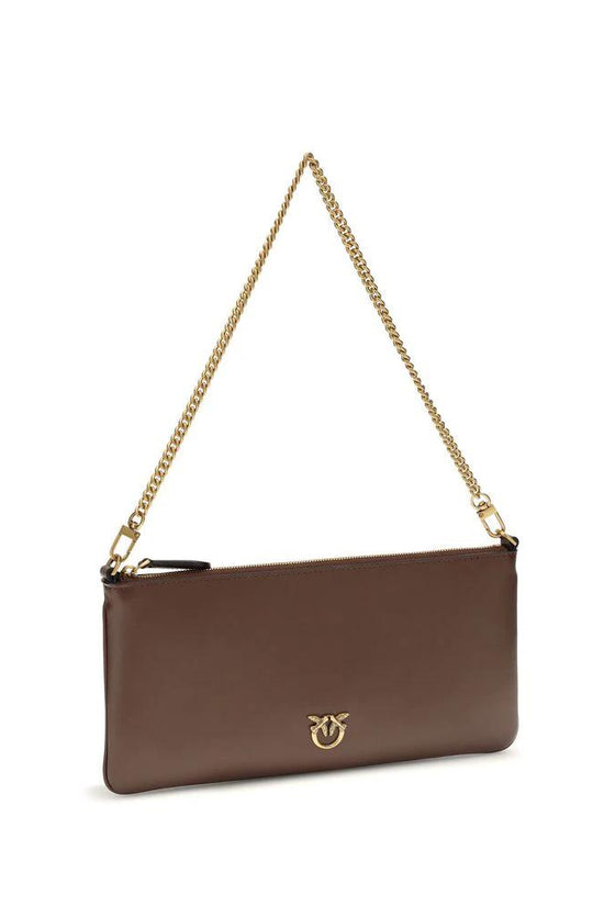 PINKO Braune Kalbsleder Schultertasche Bos Taurus by PINKO