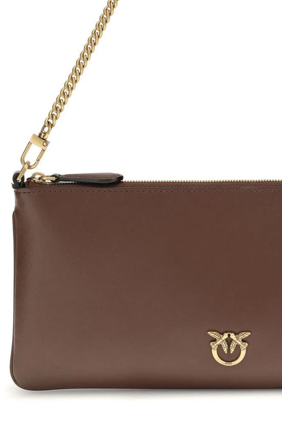 PINKO Braune Kalbsleder Schultertasche Bos Taurus by PINKO