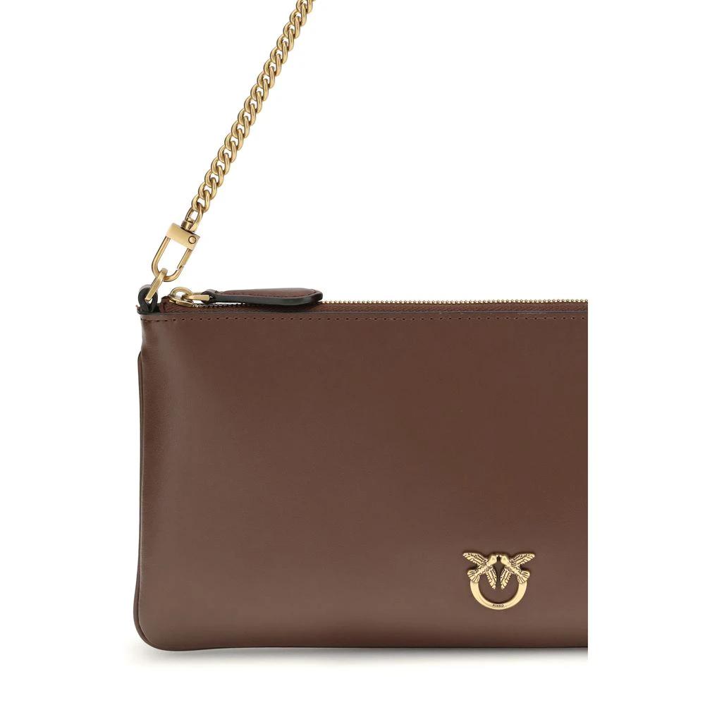 PINKO Braune Kalbsleder Schultertasche Bos Taurus by PINKO