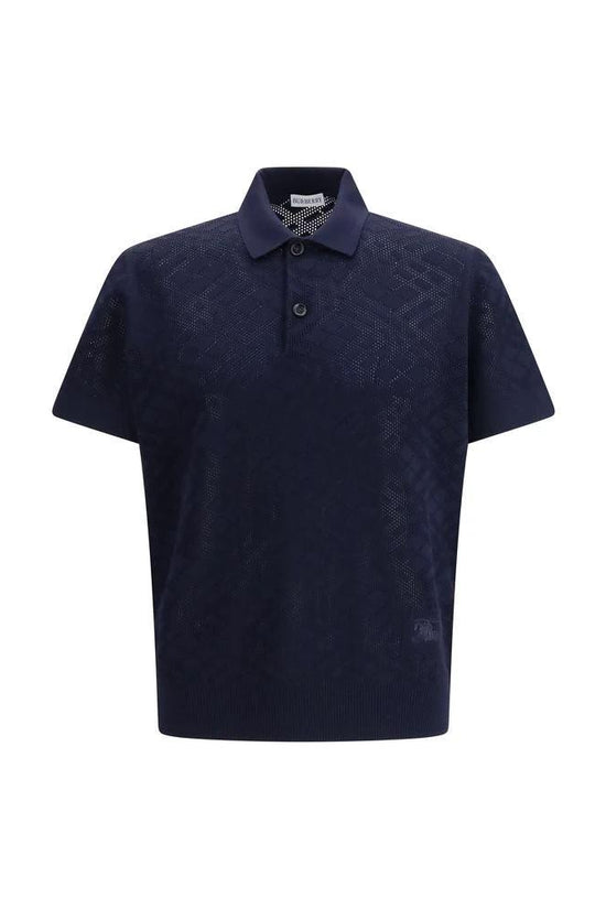 Burberry Blaues Woll-Poloshirt by Burberry
