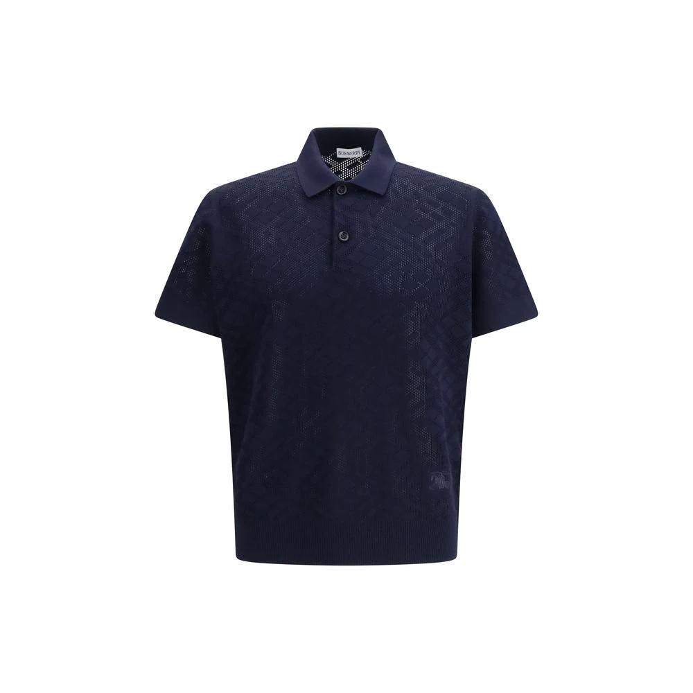 Burberry Blaues Woll-Poloshirt by Burberry