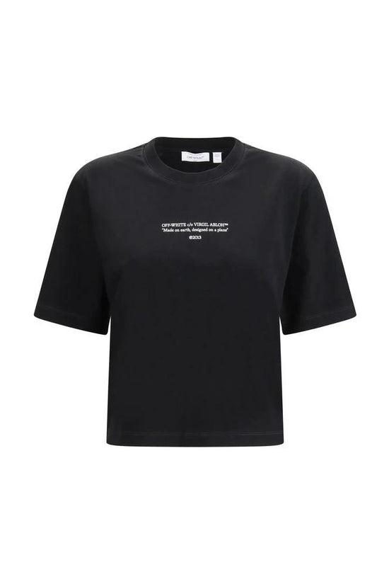 Off-White Schwarzes Baumwoll-T-Shirt by Off-White