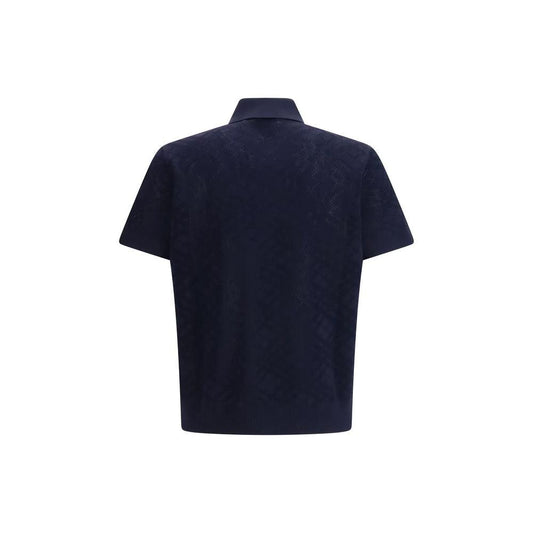 Burberry Blaues Woll-Poloshirt by Burberry