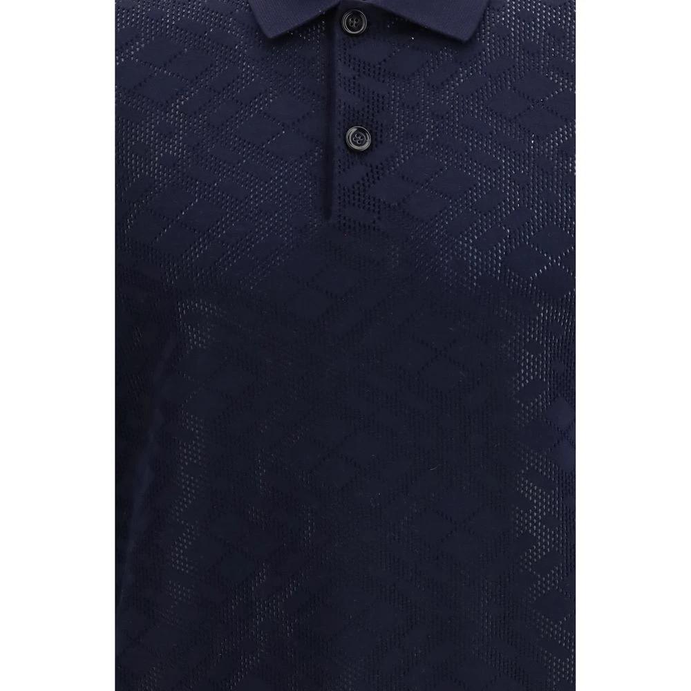 Burberry Blaues Woll-Poloshirt by Burberry