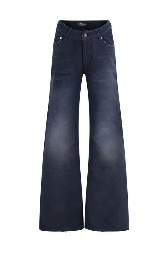 Balenciaga Blaue ausgestellte Jeans aus Baumwolle by Balenciaga