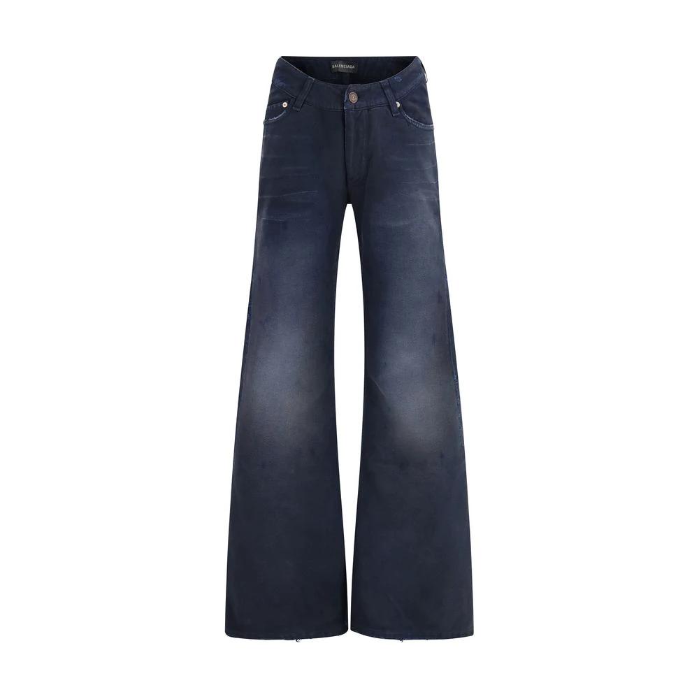Balenciaga Blaue ausgestellte Jeans aus Baumwolle by Balenciaga