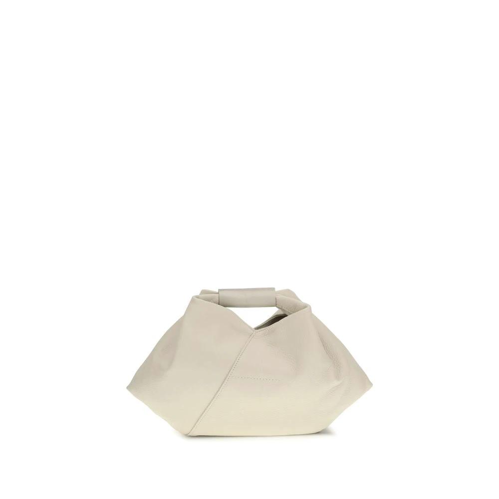 MM6 Weiße Kalbsleder Bos Taurus Handtasche by MM6