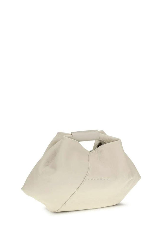 MM6 Weiße Kalbsleder Bos Taurus Handtasche by MM6