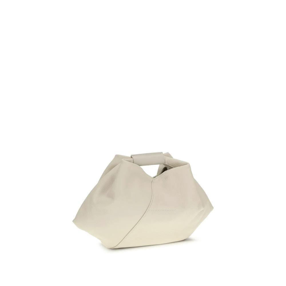 MM6 Weiße Kalbsleder Bos Taurus Handtasche by MM6