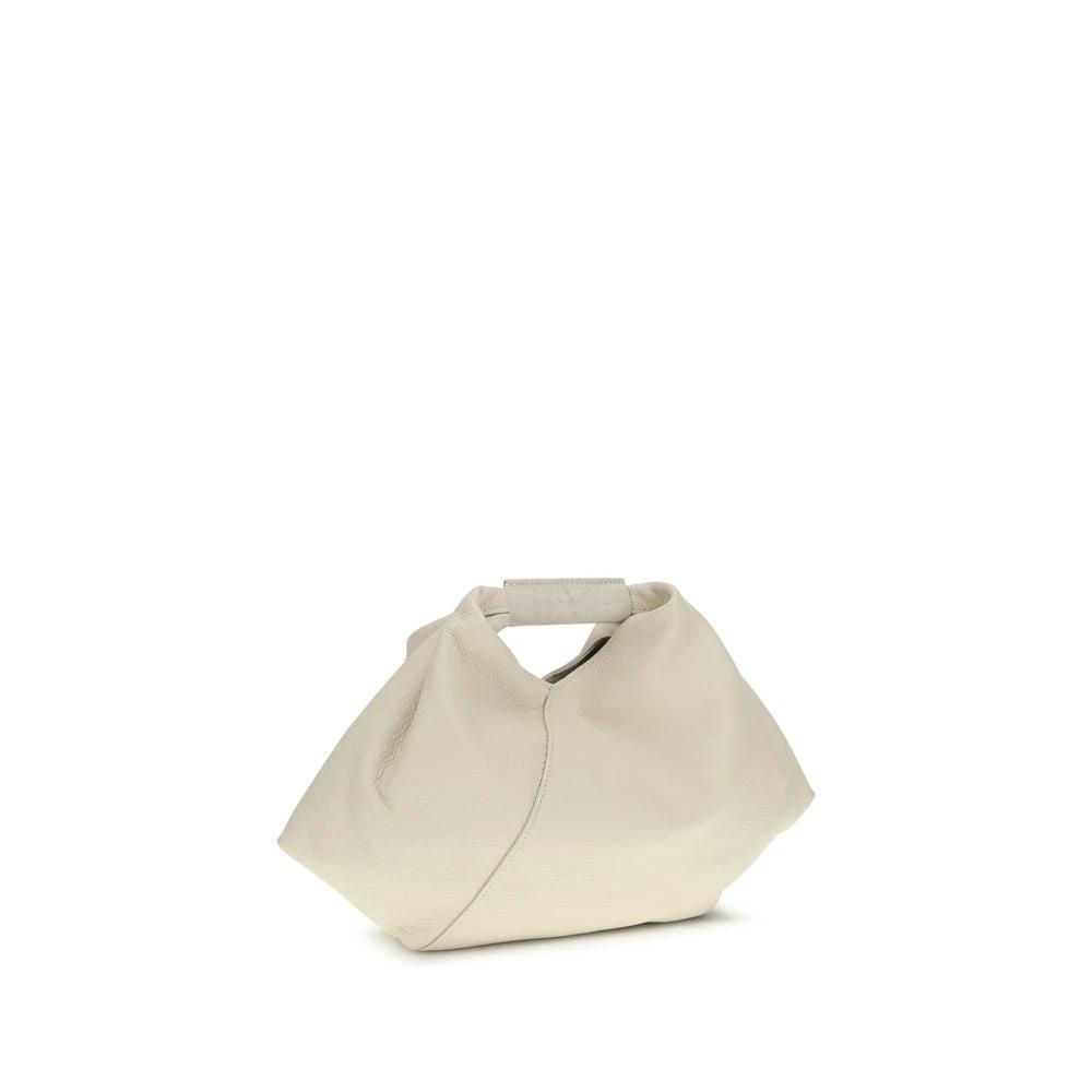 MM6 Weiße Kalbsleder Bos Taurus Handtasche by MM6