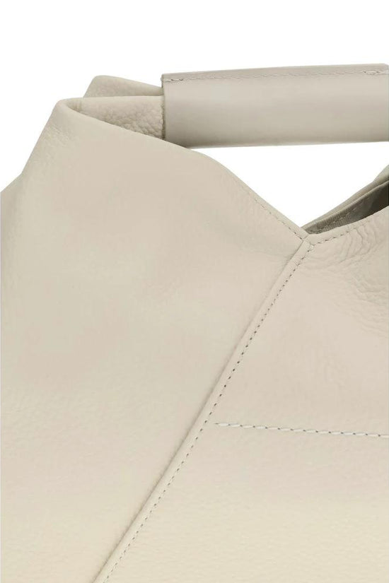 MM6 Weiße Kalbsleder Bos Taurus Handtasche by MM6