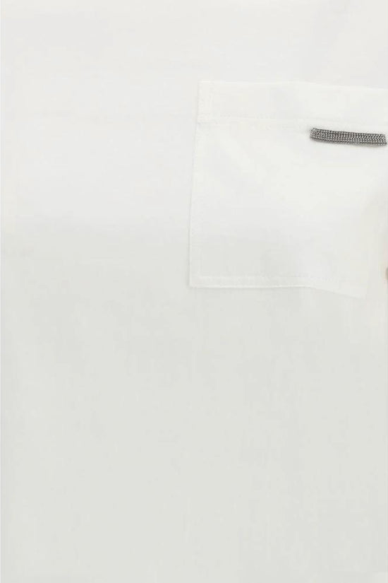 Brunello Cucinelli Weißes Baumwoll-T-Shirt by Brunello Cucinelli
