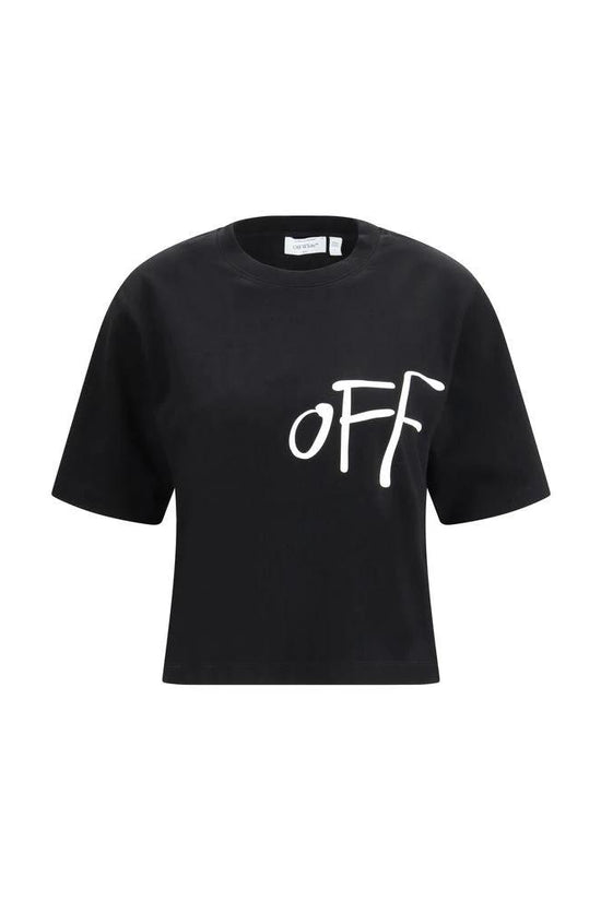 Off-White Schwarzes Baumwoll-T-Shirt by Off-White