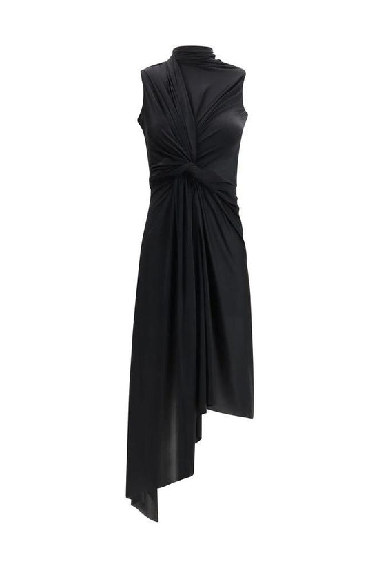 Balenciaga Schwarzes Polyamid-Casual-Kleid by Balenciaga