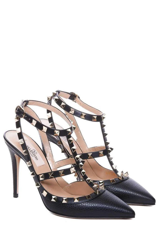 Valentino Garavani Schwarze Pumps aus Kalbsleder mit hohem Absatz by Valentino Garavani