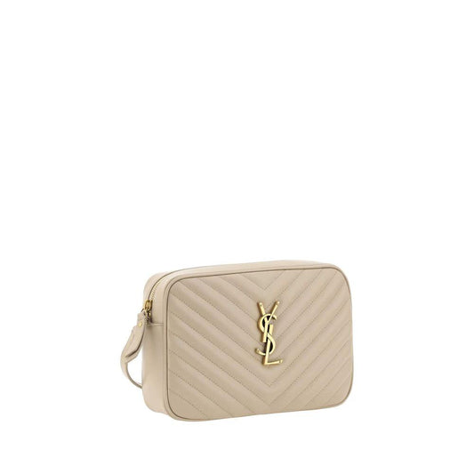 Saint Laurent Beige Kalbsleder Bos Taurus Schultertasche by Saint Laurent