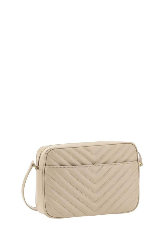 Saint Laurent Beige Kalbsleder Bos Taurus Schultertasche by Saint Laurent