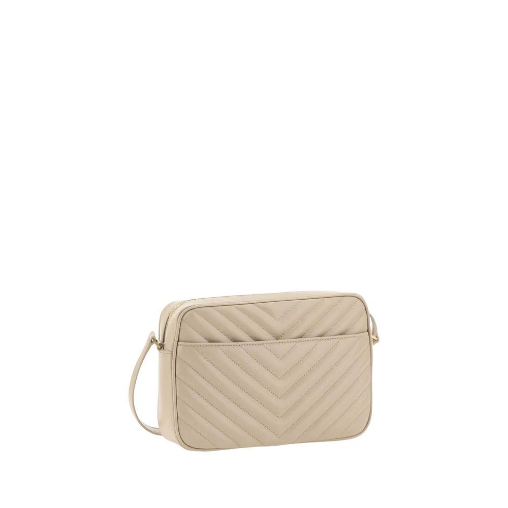 Saint Laurent Beige Kalbsleder Bos Taurus Schultertasche by Saint Laurent