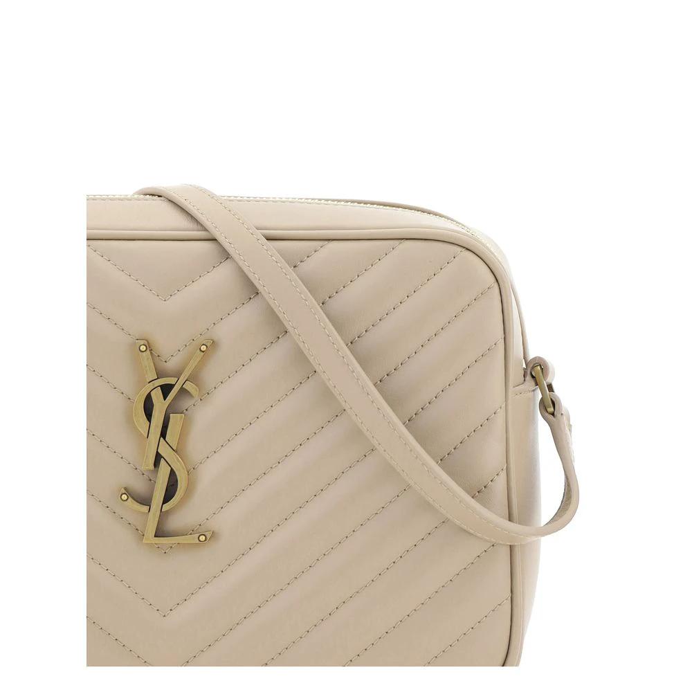 Saint Laurent Beige Kalbsleder Bos Taurus Schultertasche by Saint Laurent