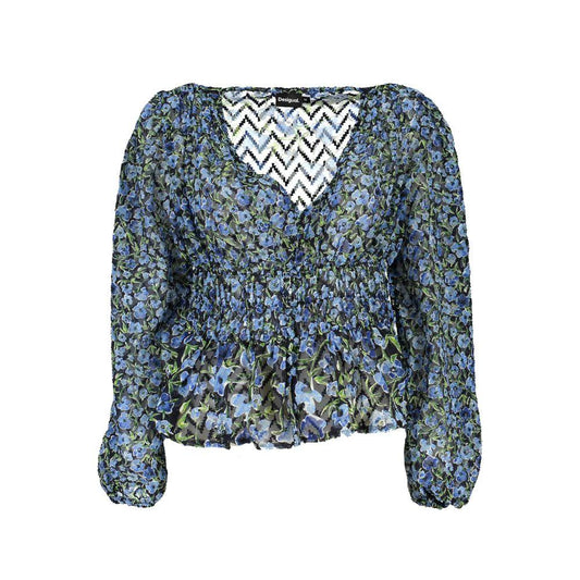 Desigual Blaue Damenbluse aus Polyester by Desigual
