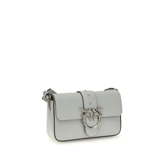 PINKO Graue Bos Taurus Kalbsleder Schultertasche by PINKO