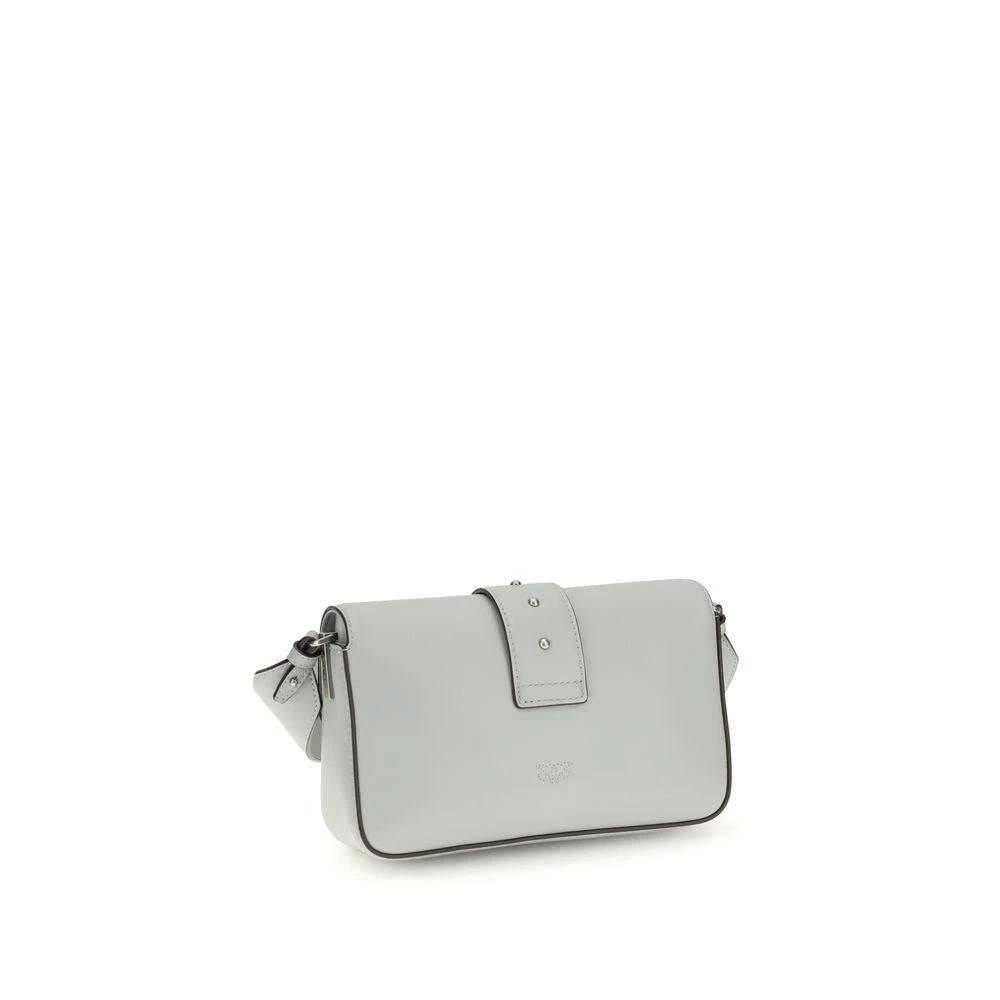 PINKO Graue Bos Taurus Kalbsleder Schultertasche by PINKO