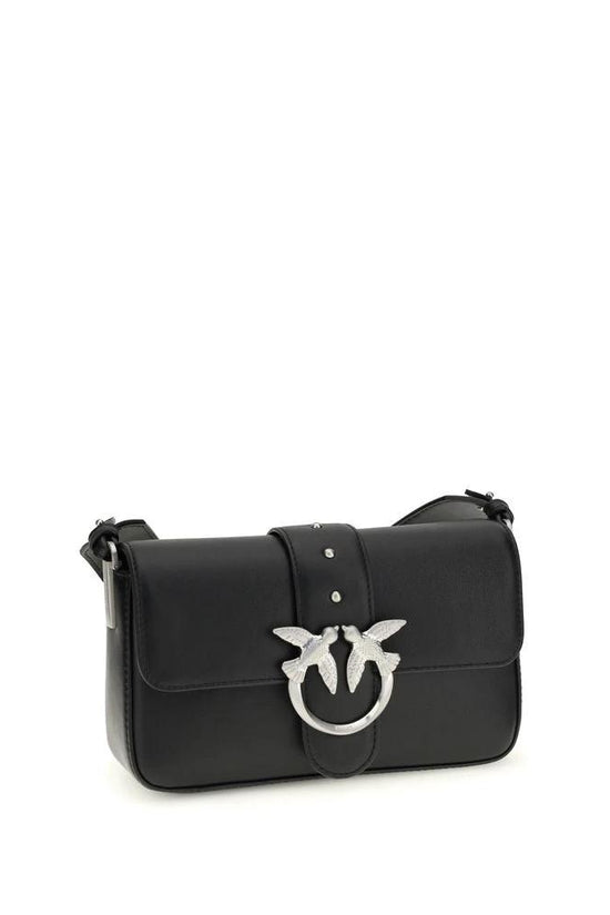 PINKO Schwarze Kalbsleder Bos Taurus Schultertasche by PINKO