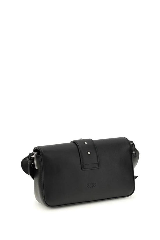 PINKO Schwarze Kalbsleder Bos Taurus Schultertasche by PINKO