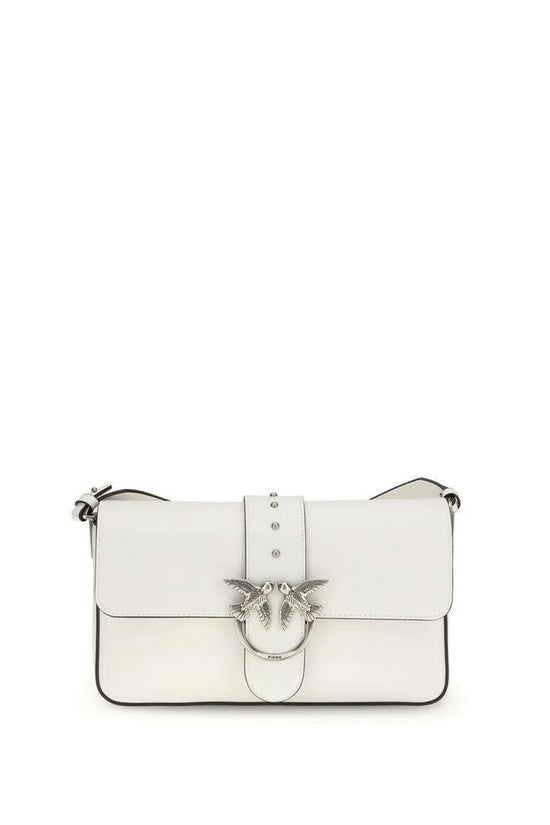 PINKO Weiße Leder Schultertasche by PINKO