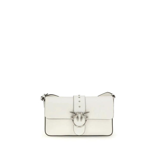 PINKO Weiße Leder Schultertasche by PINKO