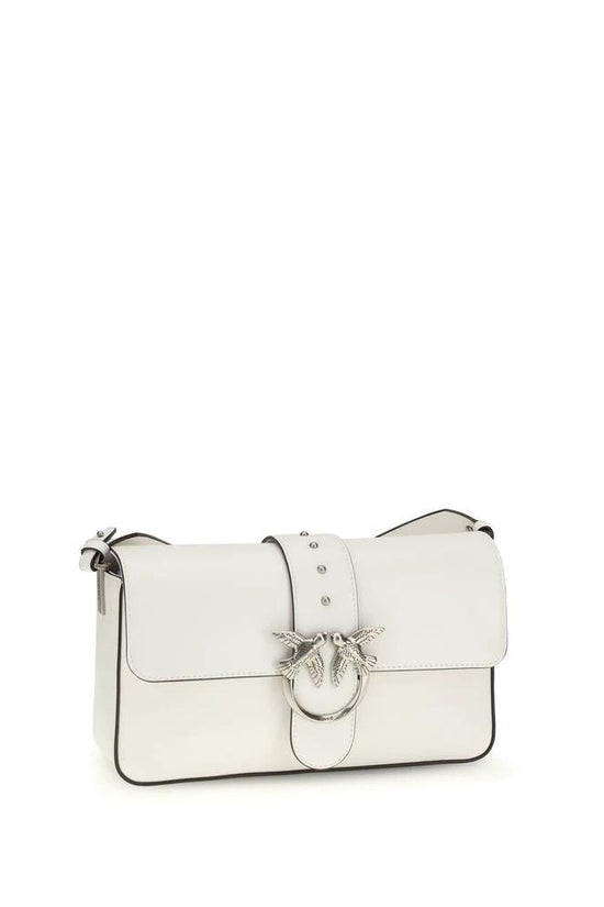 PINKO Weiße Leder Schultertasche by PINKO