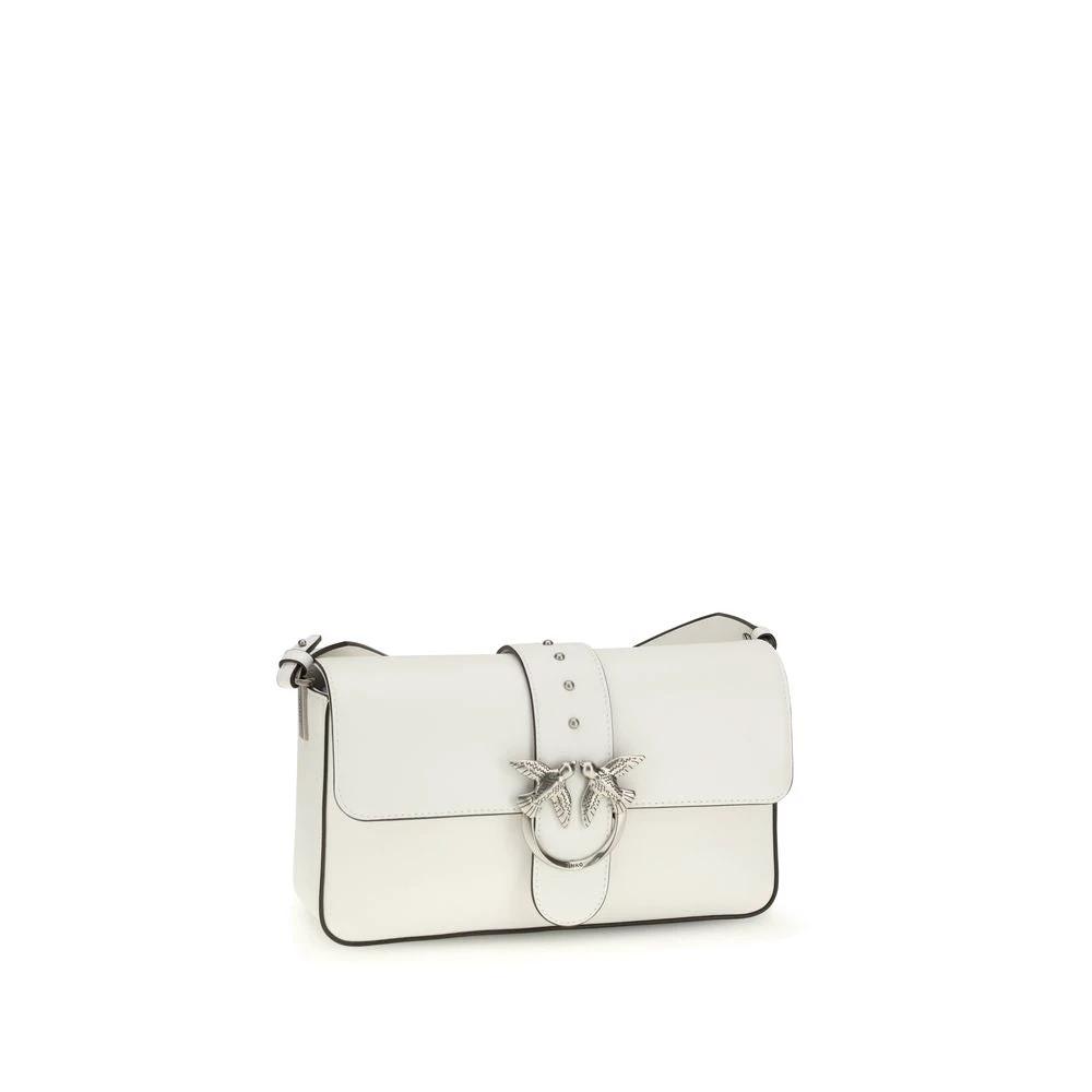 PINKO Weiße Leder Schultertasche by PINKO