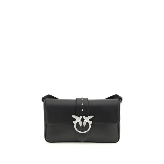 PINKO Schwarze Leder Schultertasche by PINKO
