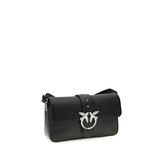 PINKO Schwarze Leder Schultertasche by PINKO