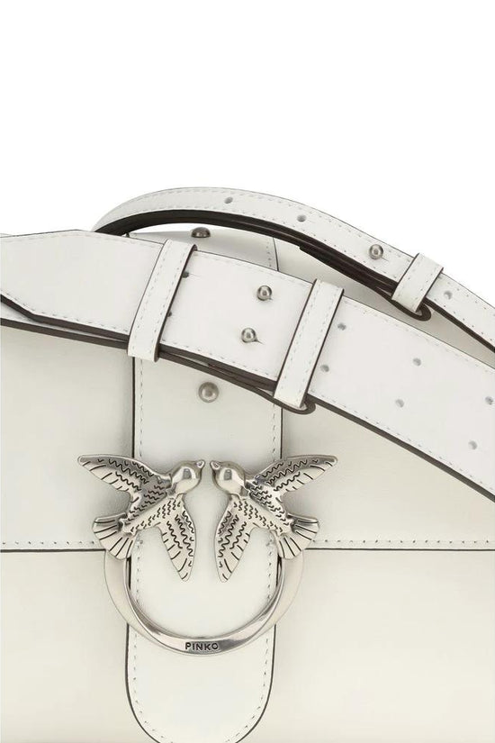 PINKO Weiße Leder Schultertasche by PINKO