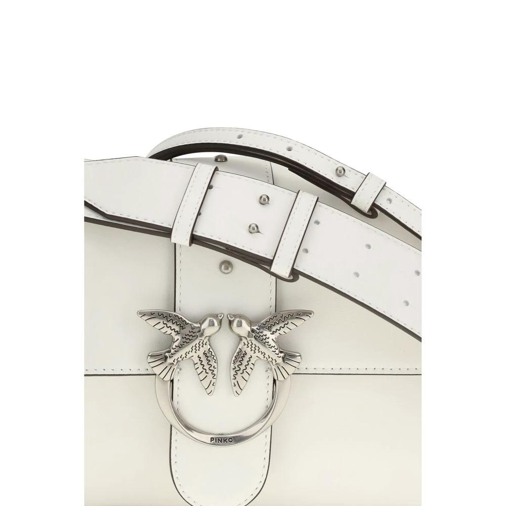 PINKO Weiße Leder Schultertasche by PINKO
