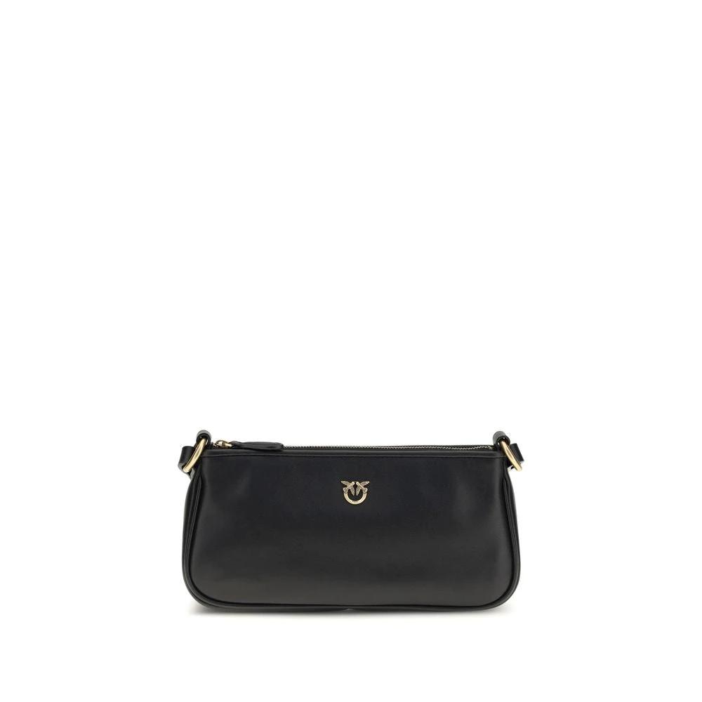 PINKO Schwarze Bos Taurus Kalbsleder Schultertasche by PINKO