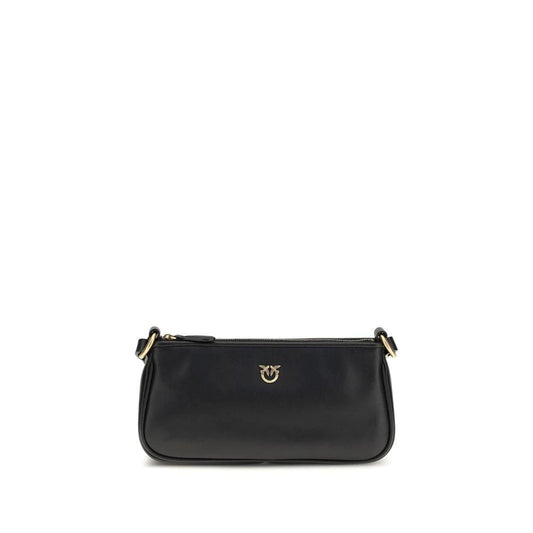 PINKO Schwarze Bos Taurus Kalbsleder Schultertasche by PINKO