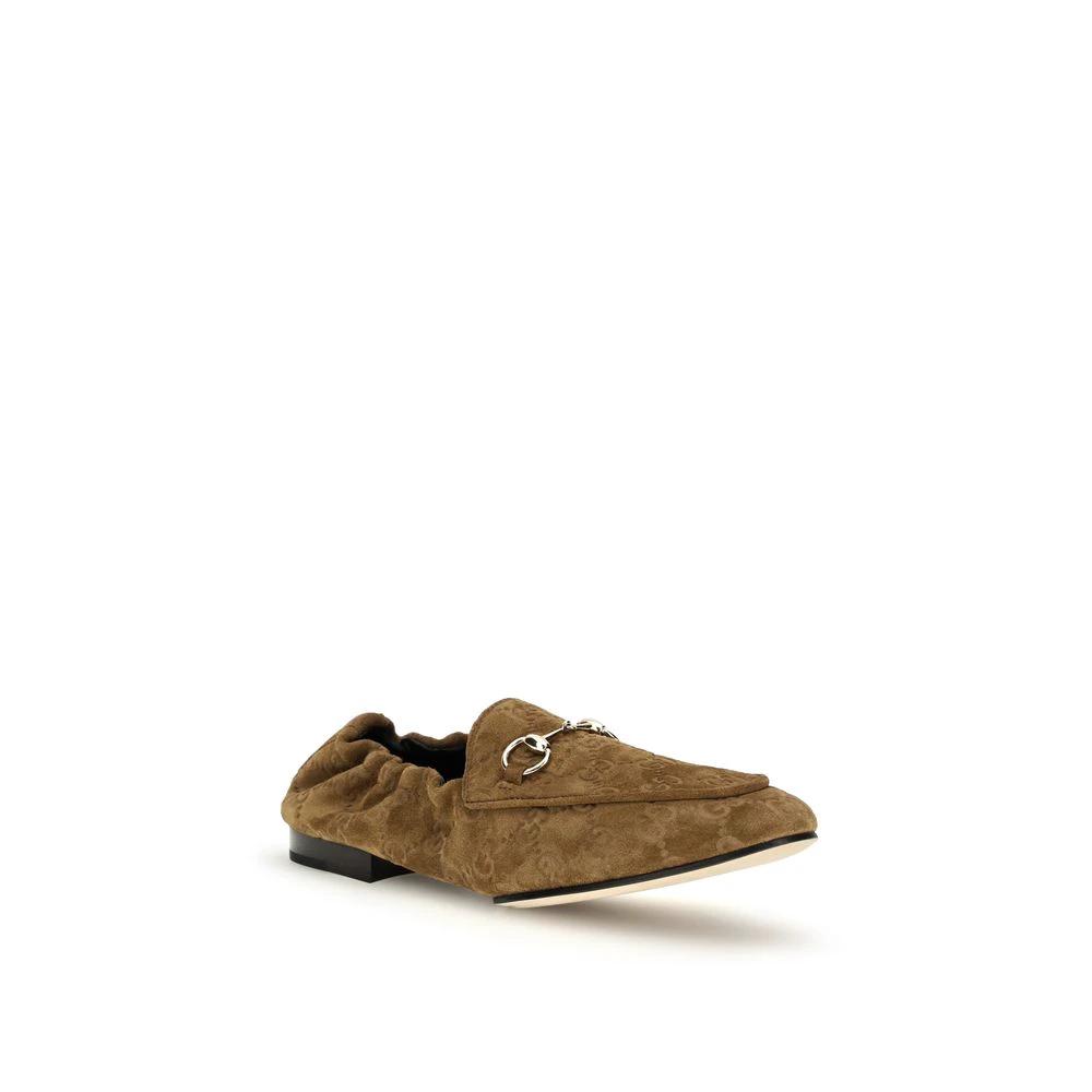 Gucci Braune Kalbsleder Bos Taurus Slipper-Loafer by Gucci
