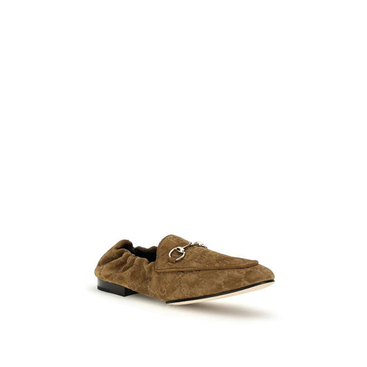 Gucci Braune Kalbsleder Bos Taurus Slipper-Loafer by Gucci