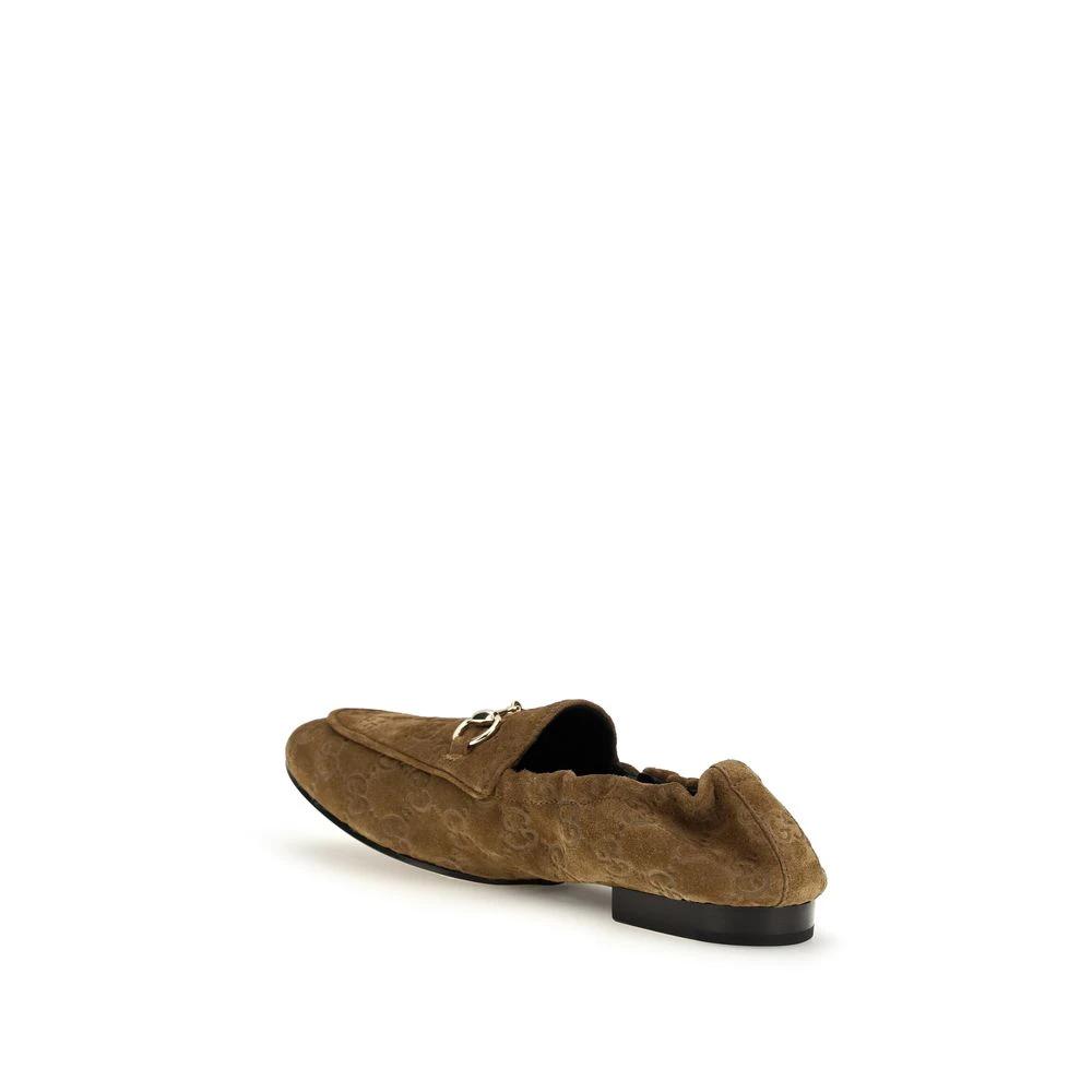 Gucci Braune Kalbsleder Bos Taurus Slipper-Loafer by Gucci
