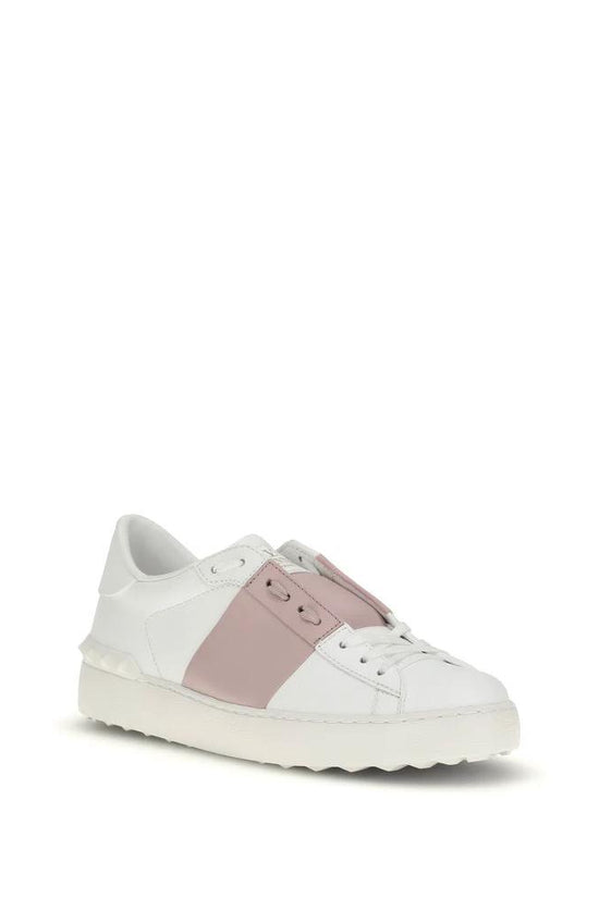 Valentino Garavani Weiße Bos Taurus Kalbsleder-Sneakers by Valentino Garavani