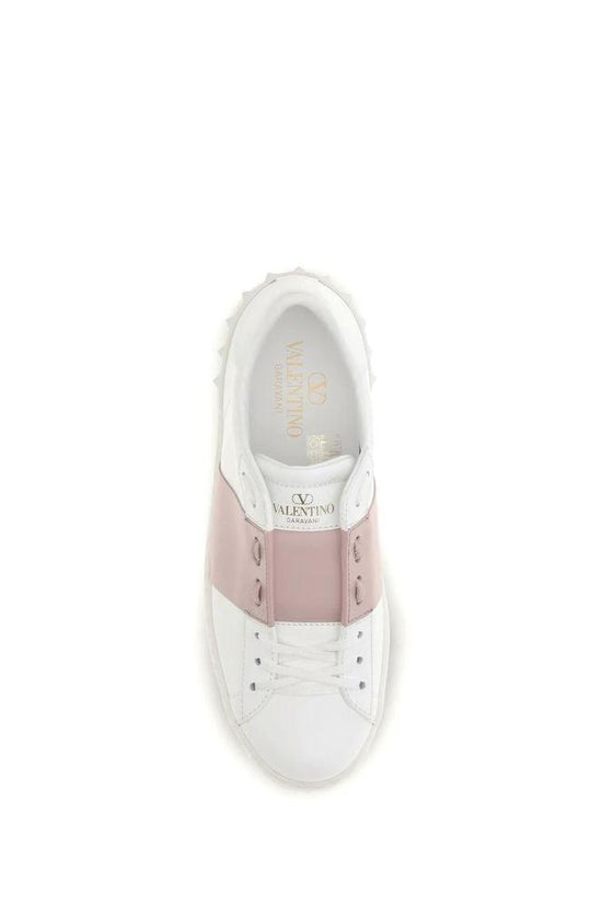 Valentino Garavani Weiße Bos Taurus Kalbsleder-Sneakers by Valentino Garavani