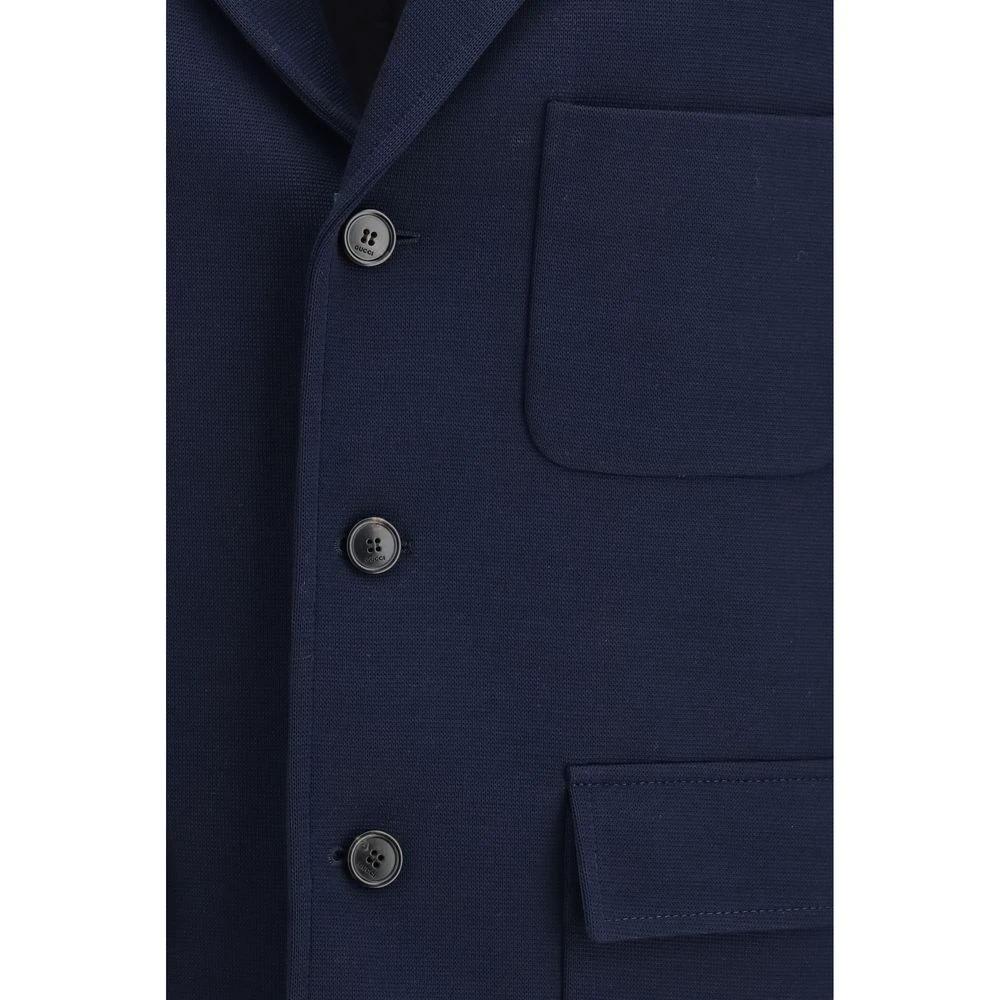 Gucci Blauer Baumwollmantel by Gucci