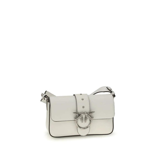 PINKO Weiße Schultertasche aus Kalbsleder Bos Taurus by PINKO