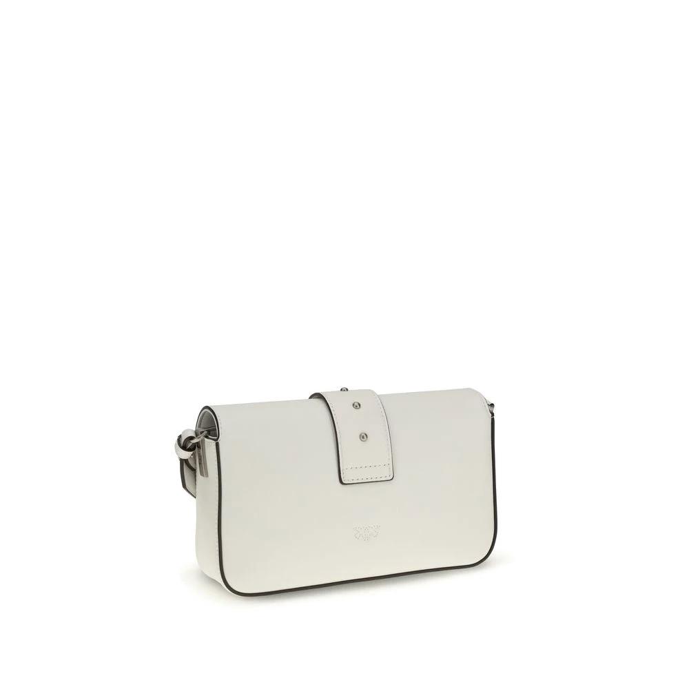 PINKO Weiße Schultertasche aus Kalbsleder Bos Taurus by PINKO