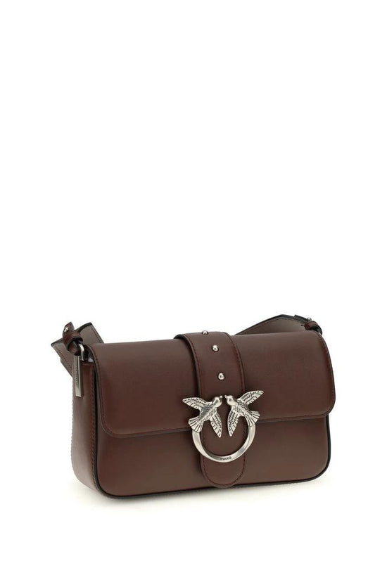 PINKO Braune Kalbsleder Bos Taurus Schultertasche by PINKO