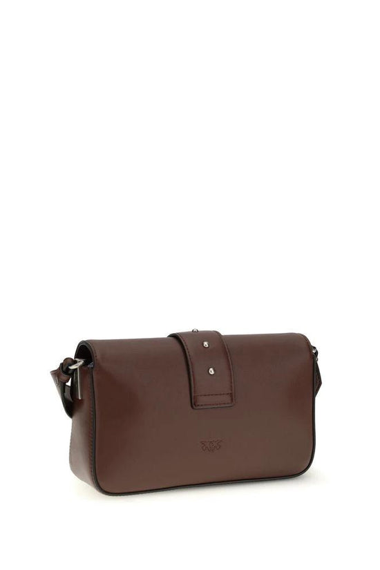 PINKO Braune Kalbsleder Bos Taurus Schultertasche by PINKO